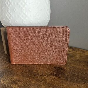 Louis Vuitton Tan Leather Card Holder